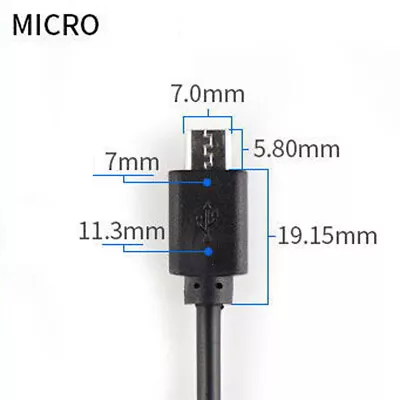 100pcs 30cm Micro USB Male Plug Cable 2 Wires Power Pigtail Cable Cord DIY • $64.39