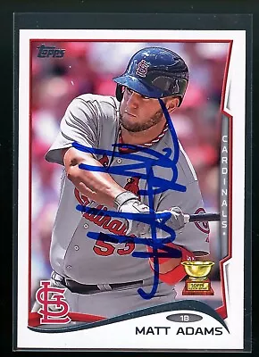 2014 Topps MATT ADAMS Signed Card Autograph Auto CARDINALS BRAVES RC • $3.99