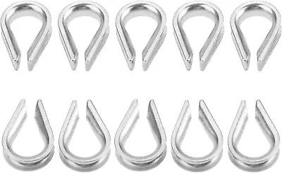 10PCS Stainless Steel Thimble Rigging Wire Rope Cable Thimbles For 1/4Inch • $16.35