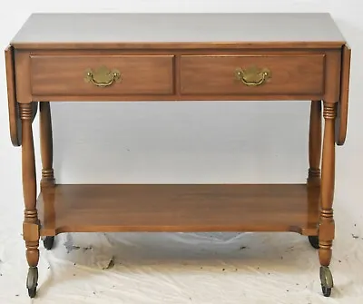 Henkel Harris Mahogany Sideboard Serving Drop Leaf Table On Casters #29 Stain • $899