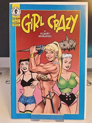 GIRL CRAZY #1 Dave Stevens Cover  Dark Horse Comic 1996 Gilbert Hernadez  • £17.50