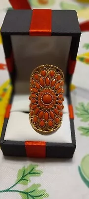 Lia Sophia Faux Coral Ring Size 6 • $28