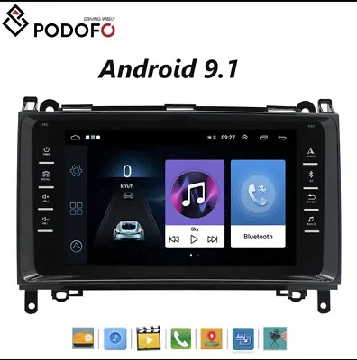 Android 9.1 HD Mirror Car GPS Radio Play. GPS Navi WiFi Mercedes Benz B200 08-11 • $114.99