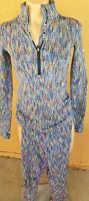 $99.99 • Buy Nike Pro Hyperwarm Jacket, Leggings Outfit Multi Color Small Black Rainbow S, XS