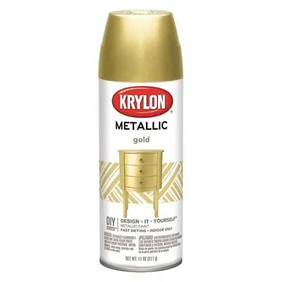 Krylon K01706007 Metallic Spray Paint Gold Metallic Metallic 11 Oz • $11.65