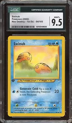 Pokemon Swinub Neo Destiny 1st Edition #84 CGC 9.5 • $0.99