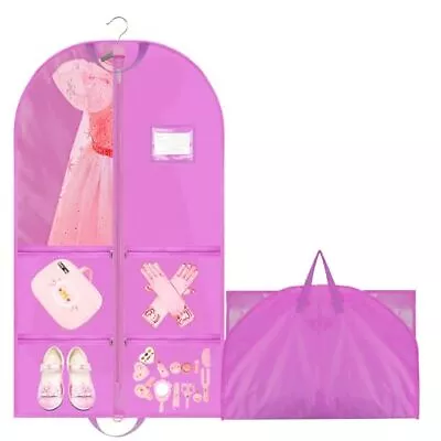 40  Girls Costume Garment Bag With Gusset 4 Pockets Dance Costume Cover Bag W... • $21.82
