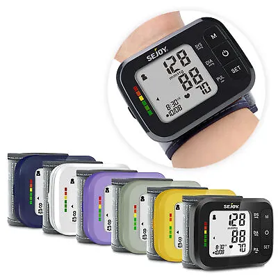 SEJOY Digital Wrist Blood Pressure Monitor BP Monitor Cuff Heart Rate Monitor • $17.90