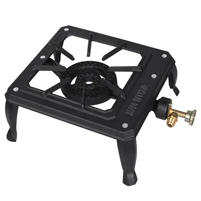 Single Portable Burner Cast Iron Propane LPG Gas Stove Outdoor Camping Cooker • $22.45