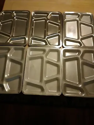 Stainless Steel/Metal Military Serving Trays USN Food Dinner Armed Forced  • $126.99