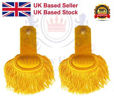 Gold/Yellow Silk Shoulder Epaulettes With Fringe Marching Band Epaulette Board • $34.75