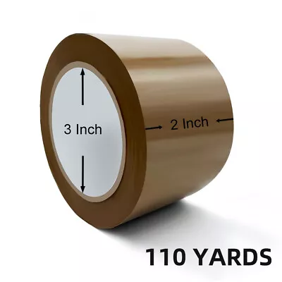 Up To 36 Rolls Coolpkg 2  X 110 Yards Tan Sealing Packing Box Shipping Tape 2mil • $6.50