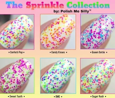 Polish Me Silly Sprinkles Collection - Bright Neon Glitter Party Nail Polish • $19.95