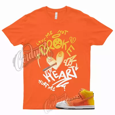 SB Dunk High Sweet Candy Tooth Shirt Amarillo Orange White Black 1 Corn BROKEN • $24.29