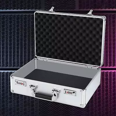 Aluminum Case With Foamlarge Accessory BoxHard Shell Carrying Case For Cameras • £36.19