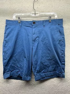 Michael Kors Shorts Mens 36 Blue Flat Front Chino Summer Stretch • $14.99