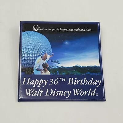 Happy 36th Birthday Walt Disney World Button Pin Epcot Cast Member Exclusive  • $8.49