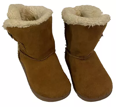 Garanimals Toddler Boot Girl Shearling Winter Brown Sz 6 • $11.97