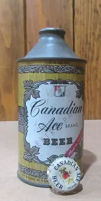 Vintage 1940's Canadian Ace Beer 12 FL OZ Cone Top Beer Can • $85