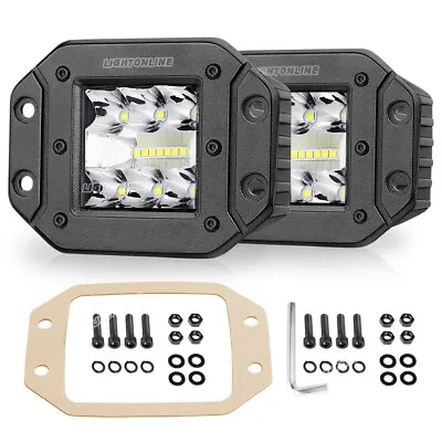 2X 5 Flush Mount LED Cube Pods Light Backup Reverse Front Rear Bumper Fog Lights • $23.49