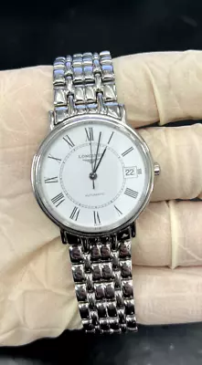 Longines Presence Automatic Watch Mens Silver Dial Bracelet 36mm • £650