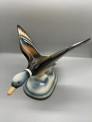 $69.99 • Buy Vintage Usa Goldscheider   Ceramic Figurine Mallard Duck In Flight Beautiful
