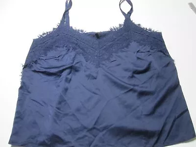 NWT Vero Moda Womens Size 16 Tank Top Cami Navy Lace Adjustable Straps Stretch • $5.95