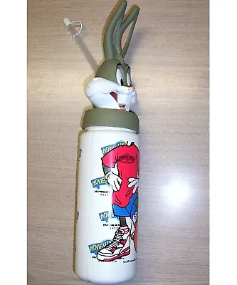 Vintage Looney Tunes Warner Bros Movie World Bugs Bunny 1990 Drink Bottle • $15.99