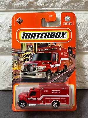 Matchbox International Terrastar 71/100 Boeing Fire Ambulance Red • $2.99