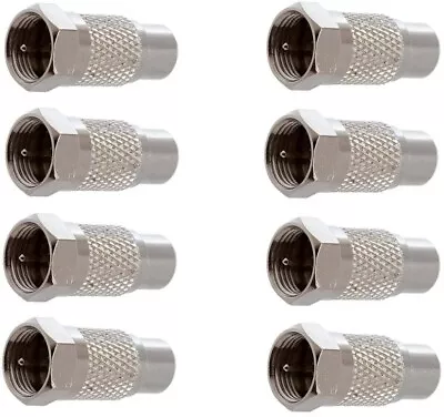 8 Pcs F Type Male To RCA Female Coax Coaxial Cable Adapter Connector Converter • $13.85