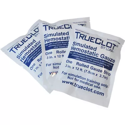 Simulated Hemostatic Gauze 12ft Rolled 3-pack • $33.08