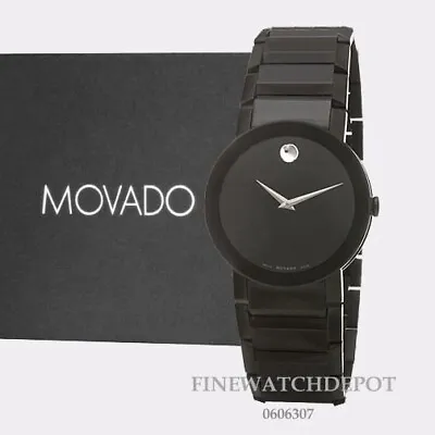Authentic Movado Mens PVD Stainless Steel Case Black Dial Watch 0606307 • $1995