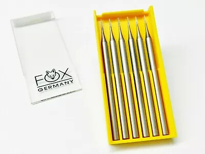 FOX Cone Square Cross Cut Bur Fig 23  Tapered Jewelry Bur 006 - 0.6mm Germany  • $9.99