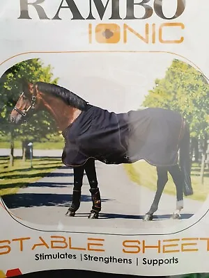 New Rambo Ionic Stable Sheet Stimulates Strengthens Supports Horseware 6ft 5ft 6 • £79.99