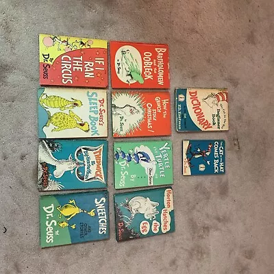Vintage Lot Of 10 Books Stories By Dr. Suess 1940’s To 60’s Hardcover Books • $20