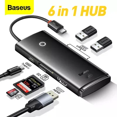 $35.99 • Buy Baseus USB C HUB To 4K HDMI USB 3.0 100W Power Adapter Docking Station Splitter