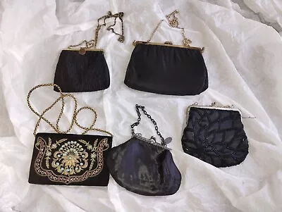 Lot Of Small Vintage Black Evening Bags • $19.99