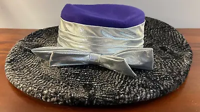 Mr. John Moderne Wool Women's Vintage Black-Purple And Silver  Derby-One Size • $45
