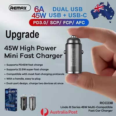 $29.95 • Buy Type C Car Charger USB C Fast Charging Car USB Adapter Type C Dual Port Quick