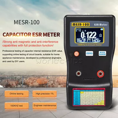 MESR-100 ESR Capacitance Ohm Meter Capacitance Internal Resistance Circuit Meter • $66.32