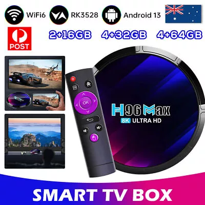 4+64G 2024 Upgrade 8K TV Box WIFI6 5G Bluetooth Android H96 Smart Media Player • $48.89