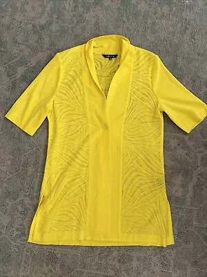 Dillards Misook Summer Yellow Tunic Jacket Size Medium • $15