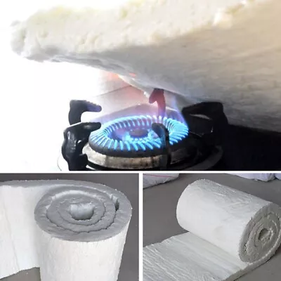 High Temp Thermal Insulation Blanket Roll Ceramic Fiber Heat Resistant 128kgm³ • £8.94