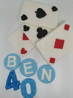 Playing Cards Edible Cake Topper / Decoration  Personalised • £4.90
