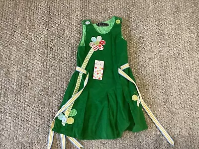 OOBI Girls Green Corduroy Pinafore Dress Size 4-5yrs • $22.44