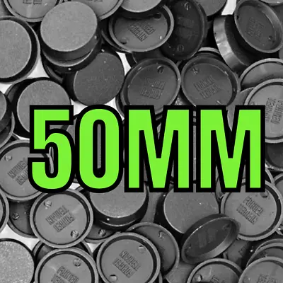50mm Round Plain Plastic Bases For Wargaming RPG DnD Fantasy Miniatures • £4.39
