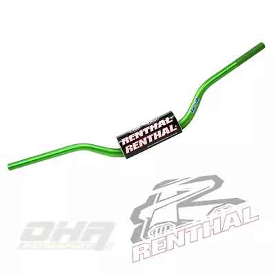 Renthal FATBAR Motocross MX Off Road Handlebars Bars RC Kaw KX KXF - GREEN 604 • $127.85