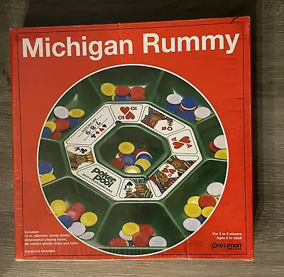 Pressman Michigan Rummy Board Game #5551A Made In USA Complete NEW • $11.99