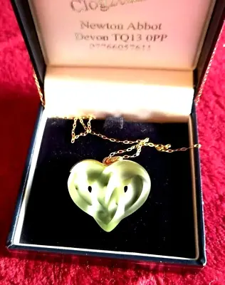 Lalique   Heart Pendant -  Entwined Hearts Forever 9ct Gold Outstanding Bnb • £195