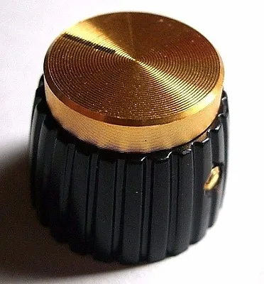 NEW Black And Gold Marshall Amp Replacement Knob W/ Set Screw Metal Body USA • $2.46